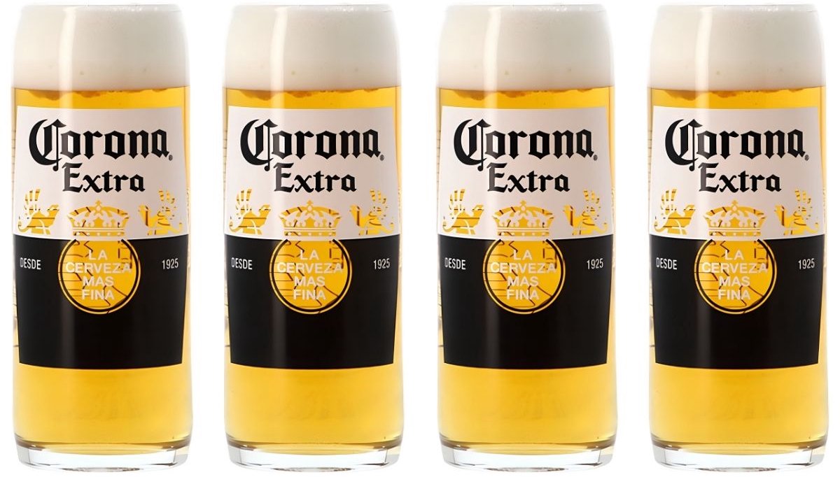 Corona Bierglazen 330 ml - 4 stuks