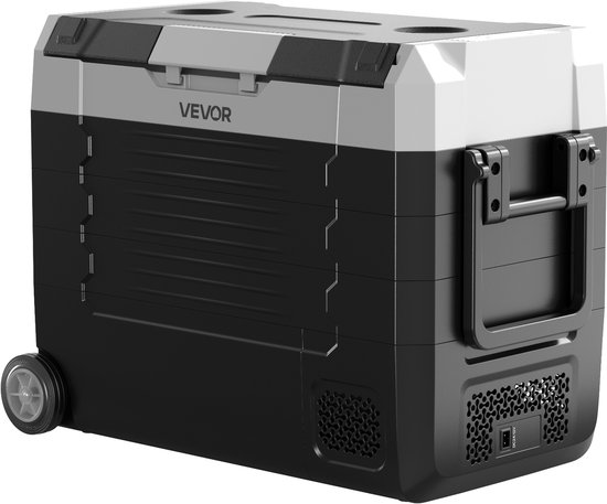 VEVOR Auto-Koelkast, DC 12/24V AC100-240V Compressor Elektrische Koeler, -20°C tot 20°C Vrachtwagenkoelkast met App-Bediening, Wielen & Dubbele Zone, 45L Auto-Koeler voor Rvs, Boten, Kampen, Vissen van Vevor — afbeelding 2
