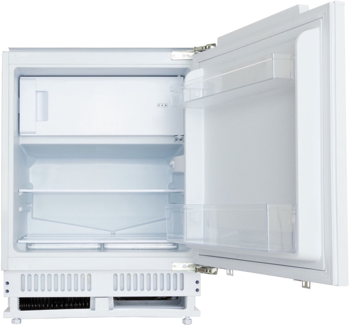Exquisit UKS130-4-080E – Inbouwkoelkast – 111 liter – Wit – Zeer stil: 39dB – Met vriesvak – Sleepdeur