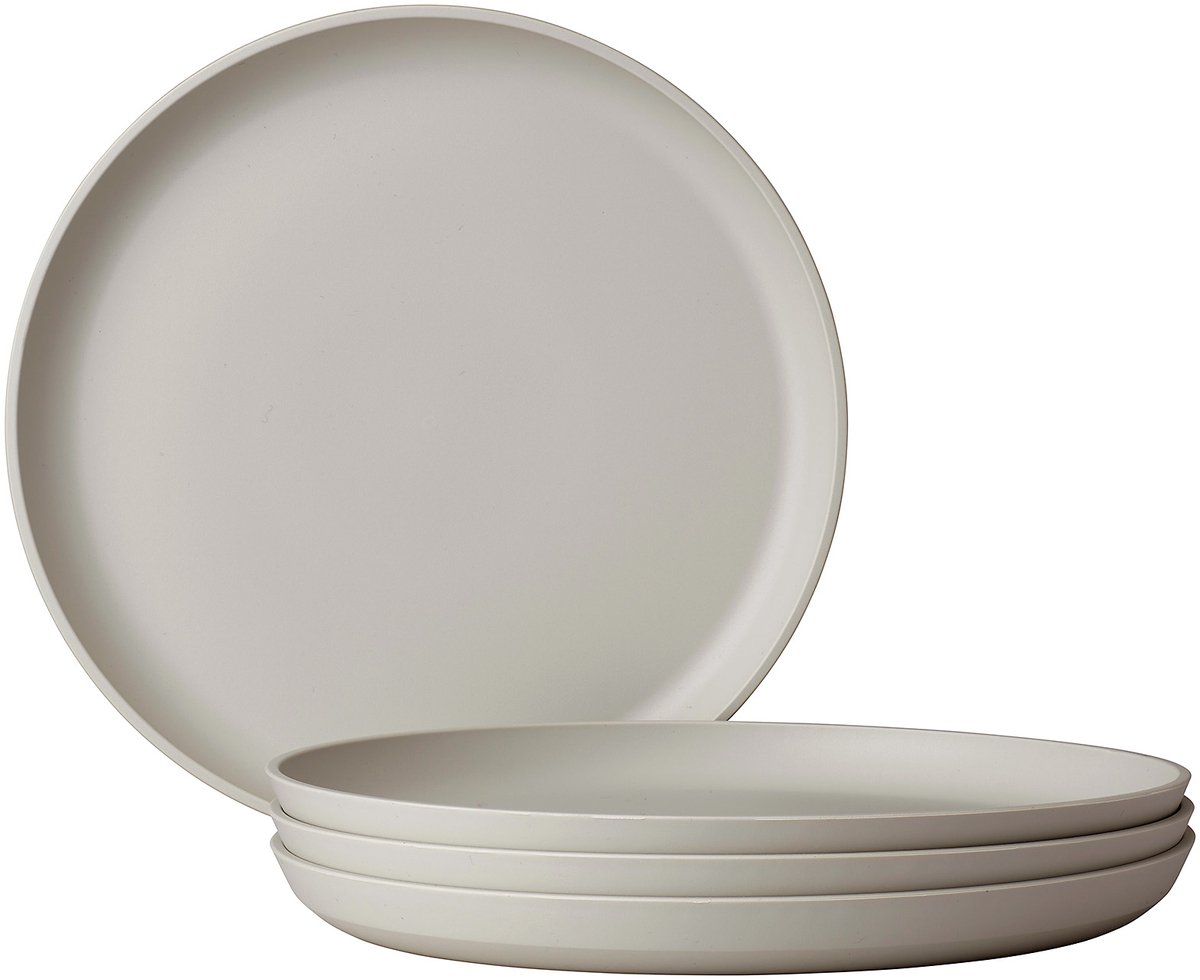 Mepal ontbijtbord Silueta – 4 stuks – Camping borden – Nordic white