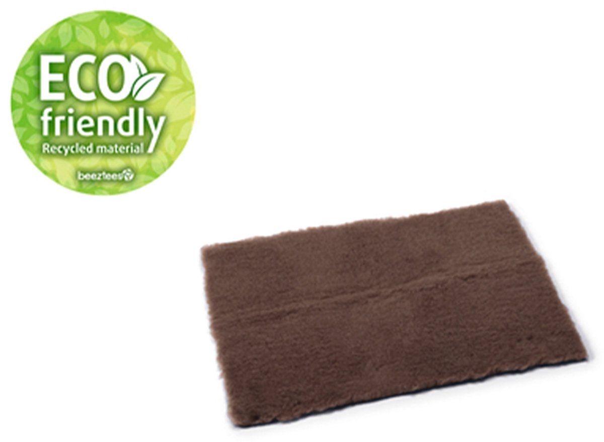 Cocapet - vetbed - ECO - bruin - 78 x 55 cm ( kan bijgeknipt worden )- warm,- zacht ,- comfortabel ,- machine wasbaar tot 60°- antislip