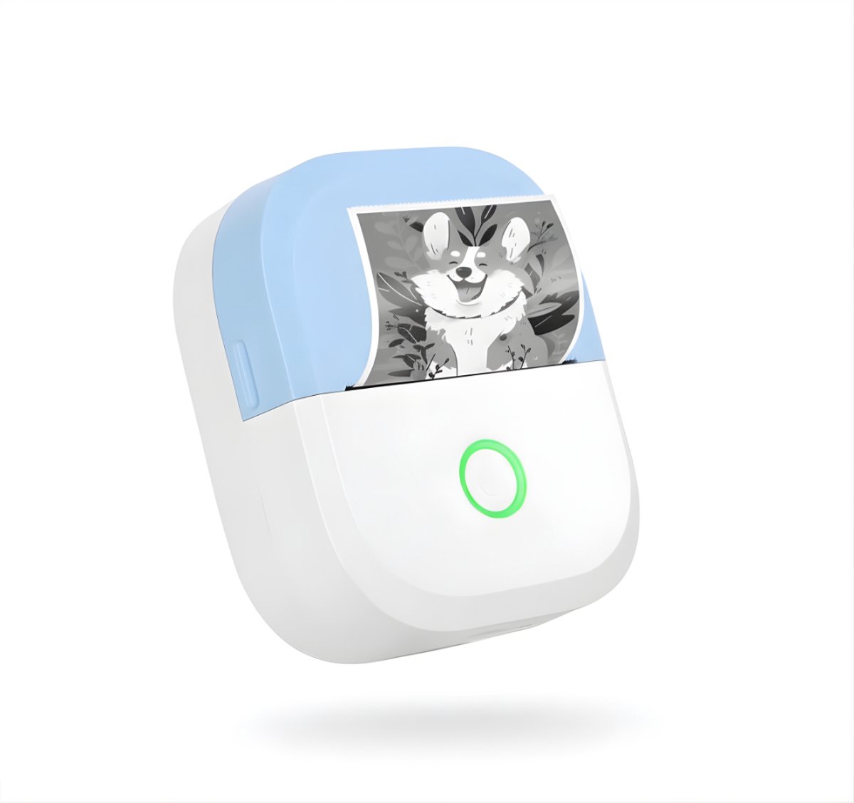 QIN® Mini Printer - Fotoprinter - Mobiele Fotoprinter - Fotoprinter Voor Smartphone - Mini printer Voor Mobiel - Blauw- 5cm x 9cm x 11cm