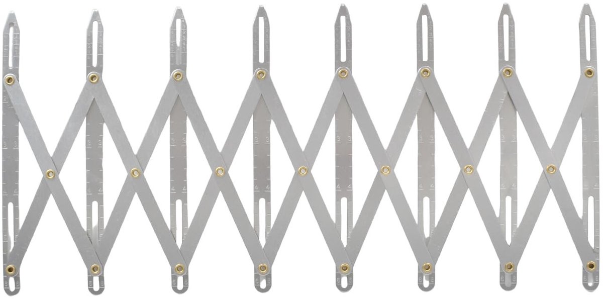 Dailygoods- Naaimeter Aluminium - Verstelbare Lengte - Huishoudelijk Gereedschap - Nauwkeurige Metingen - Voor Thuisgebruik - Zilver - Meetlat