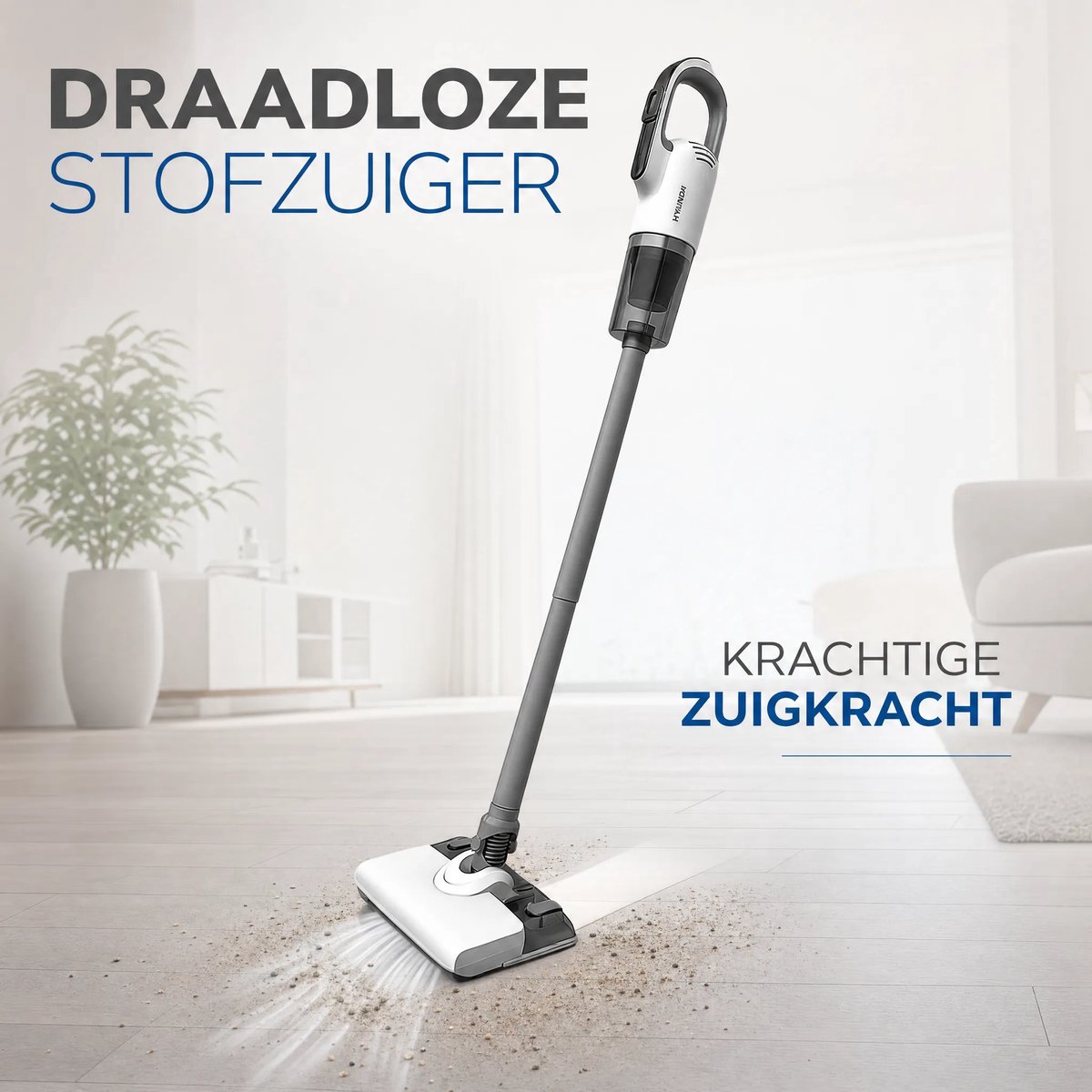 Draadloze Handstofzuiger / USB Stofzuiger / Auto Stofzuiger – Met USB-oplaadkabel – Voor kruimels, stof, haren in auto, huis, bureau, toetsenbord – Licht & compact – Incl. handleiding
