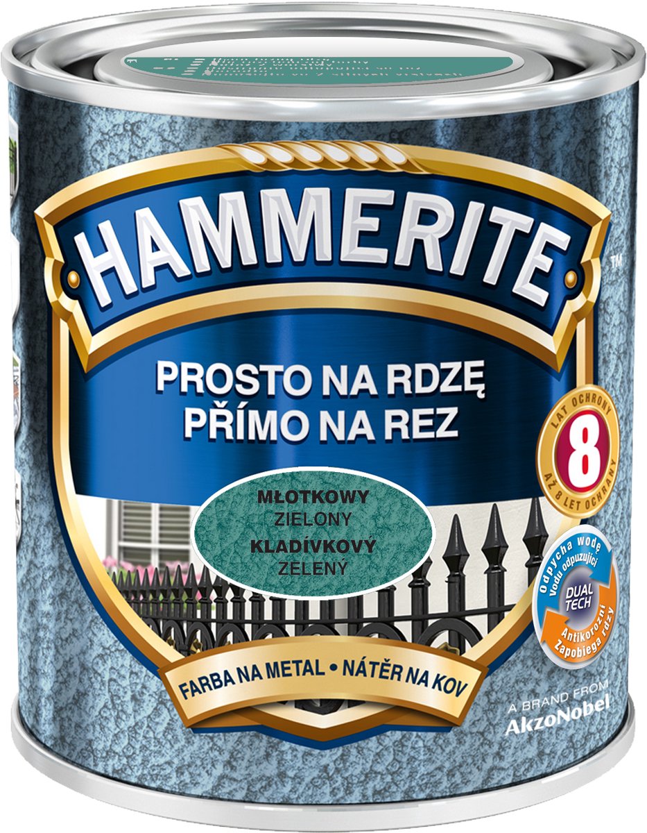 Hammerite Direct op roest hamer 2,5 l, groen