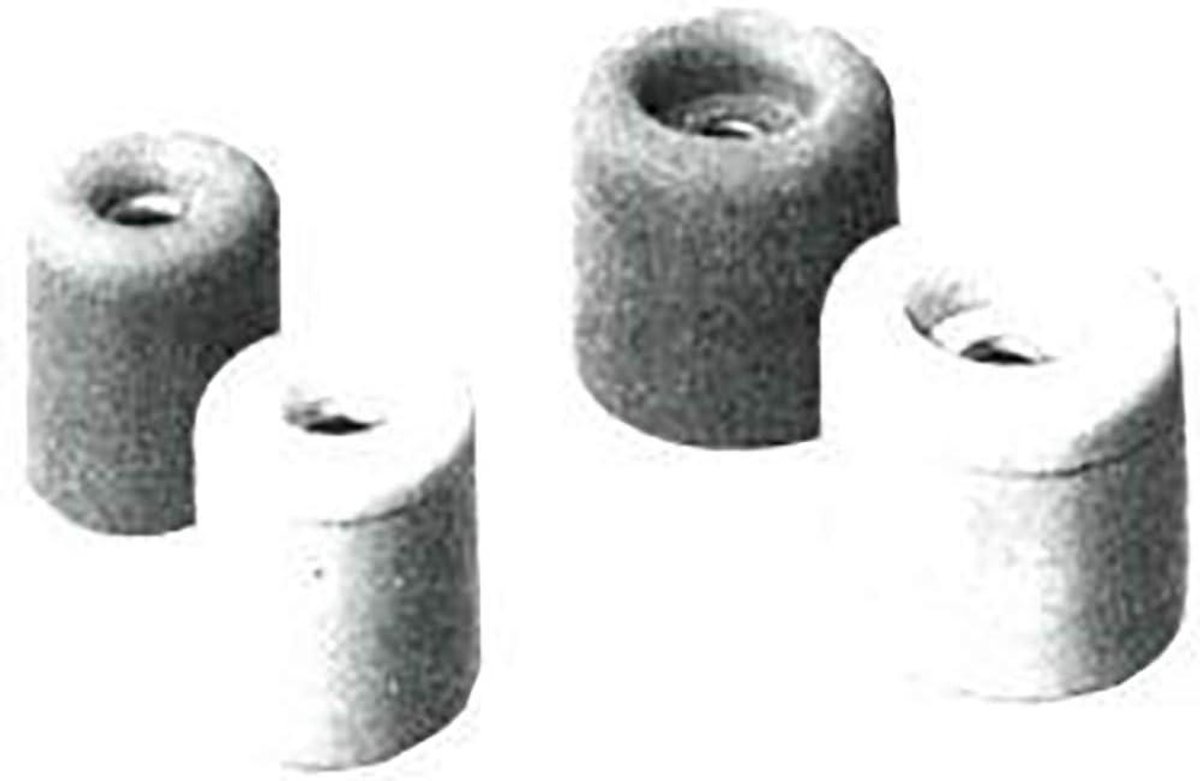 Deurstopper Rubber - Vloerbuffer - Bescherming Muur - Metalen Oog - 30x34mm - Zwart