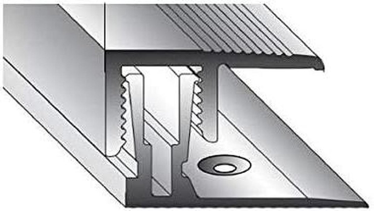 Profiel Zilver - Overgangsprofiel Vloer - Vloer Afwerking - Duurzaam Aluminium - 100 cm - Zilver