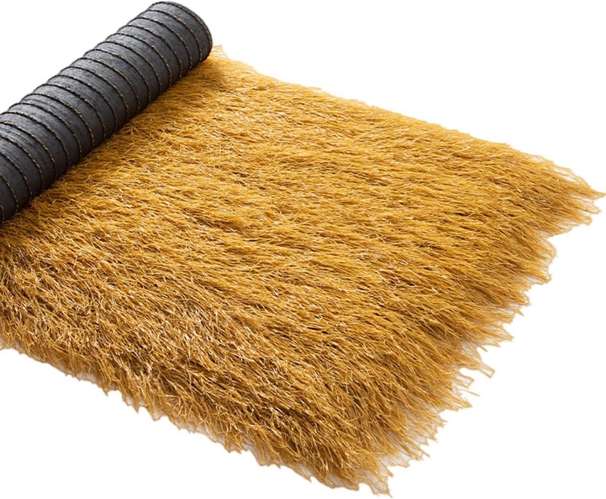 Synthetisch Dakriet - Nep Stro - Decoratie Bouwen - Waterdicht Rubber - 1x19 meter - Geel