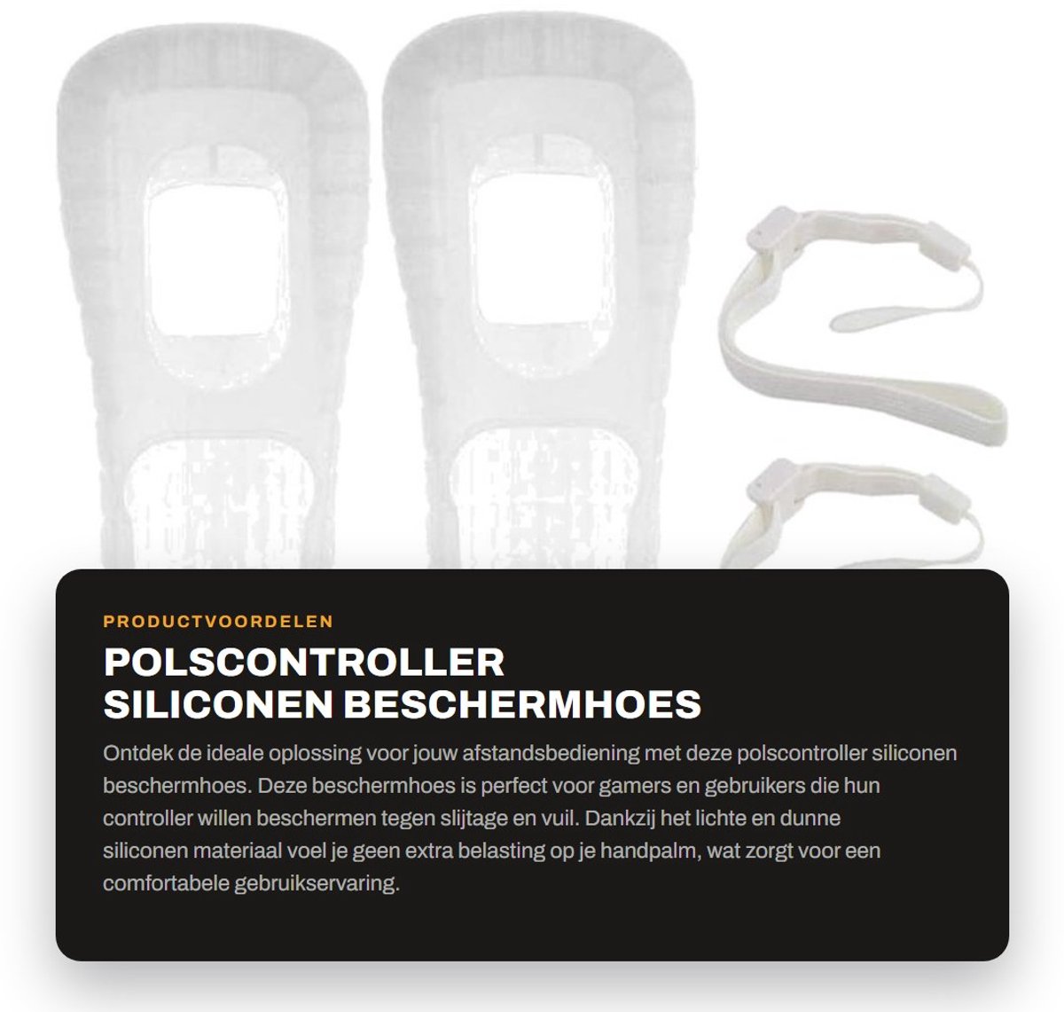 Dailygoods- Polscontroller - Siliconen Beschermhoes - Polsbandjes - Slijtvast - Antislip - Lichtgewicht - Compatibel met WII rechter handgreep - Controllerhoes