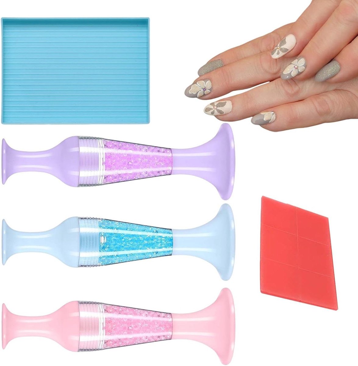 Gem Art Pens - Dotting Tools - Creatieve Decoratie - Bloempot Vorm - 3 Stuks - Multicolor