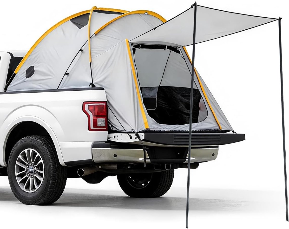 Danky Auto Campingtent-Tent Voor Auto-Pickup Tent 210D Oxford - Laadbak Luifel Waterdicht UV-bestendig met Steunpoten - 250×170×170cm - Incl. Luifelstokken