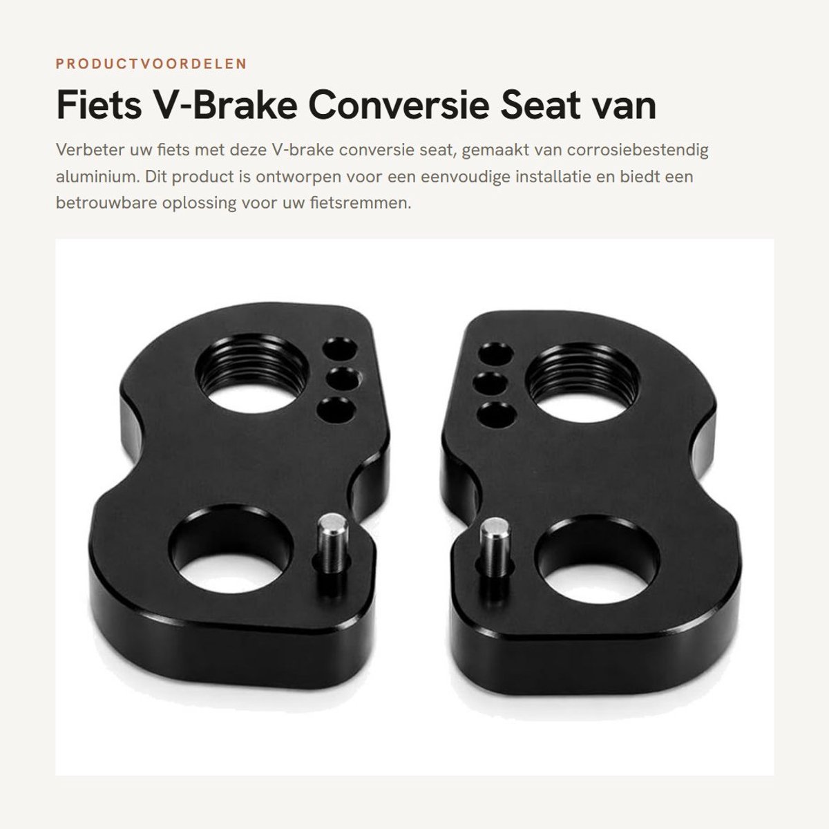 Dailygoods - Fiets V-Brake Conversie Seat van Corrosiebestendig Aluminium