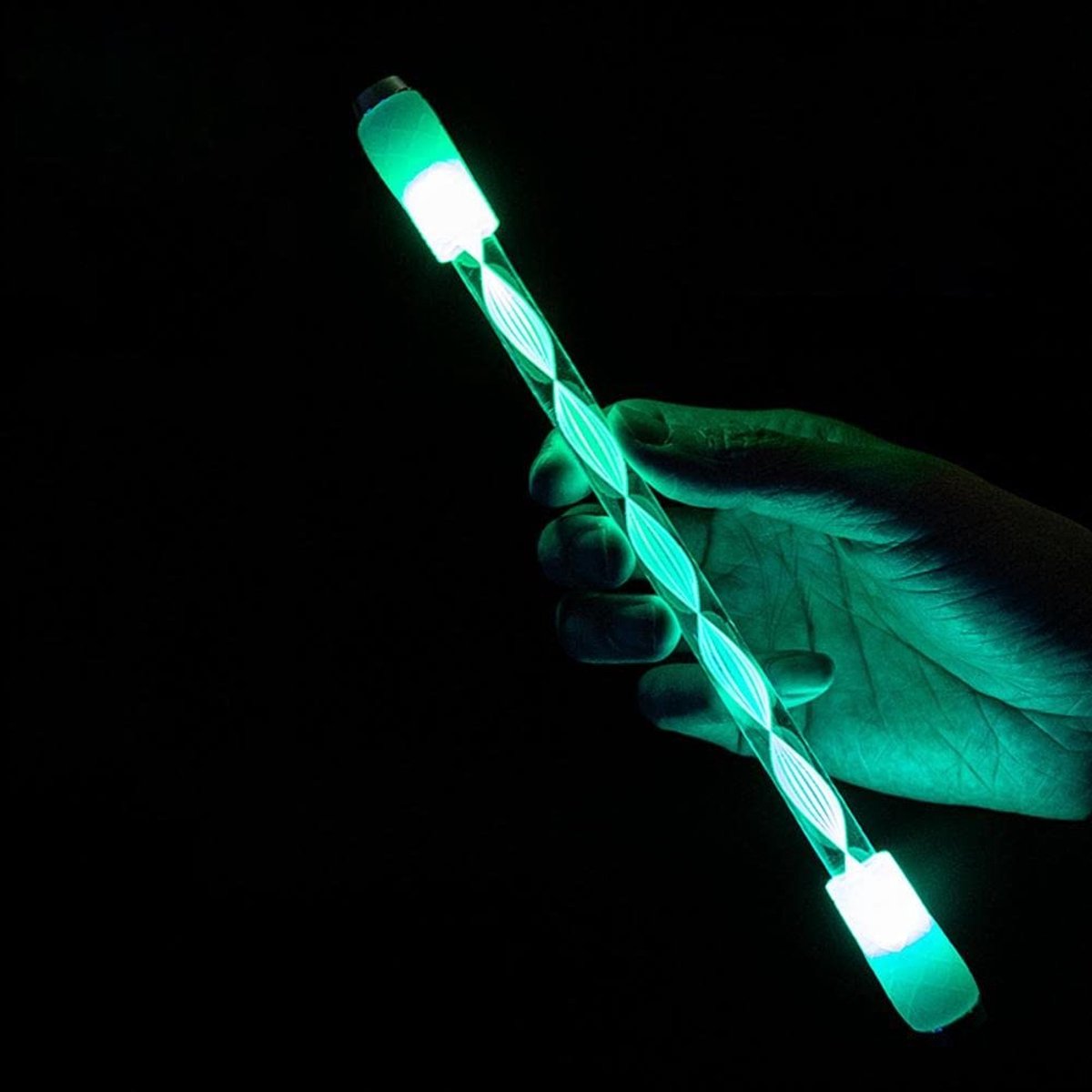Dailygoods - Verlichte Balpen - LED Roterende Pen - Antislip en Duurzaam - 7 Kleuren - Decompressie Pen - Geschikt voor Kantoor en Creatieve Klussen