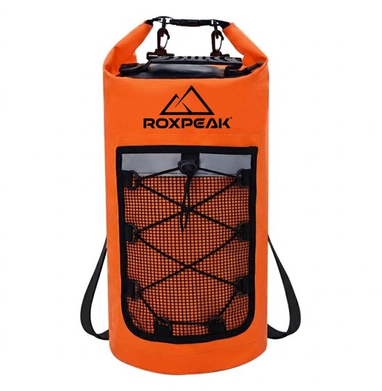 RoxPeak® AquaGuard Drybag - 30 Liter - Waterdichte tas - Boot tas - Wintersport tas - Survival & Outdoor rugtas - oranje
