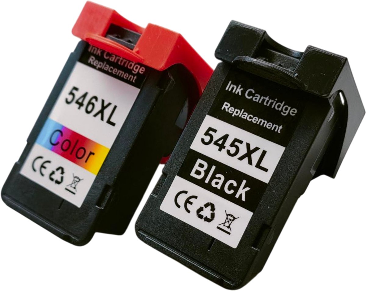 KATRIZ® Remanufactured inkt PG545XL CL546XL( Zwart en Kleur) | Geschikt printer Canon Pixma IP 2850/ MG 2450/ MG 2455/ MG 2550/ MG 2550 S/ MG 2555/ MG 2555 S/ MG 2900/ MG 2950/ MG 2950 S/ MG 3050/ MG 3051/ MG 3052/ MG 3053/Pixma MX 495