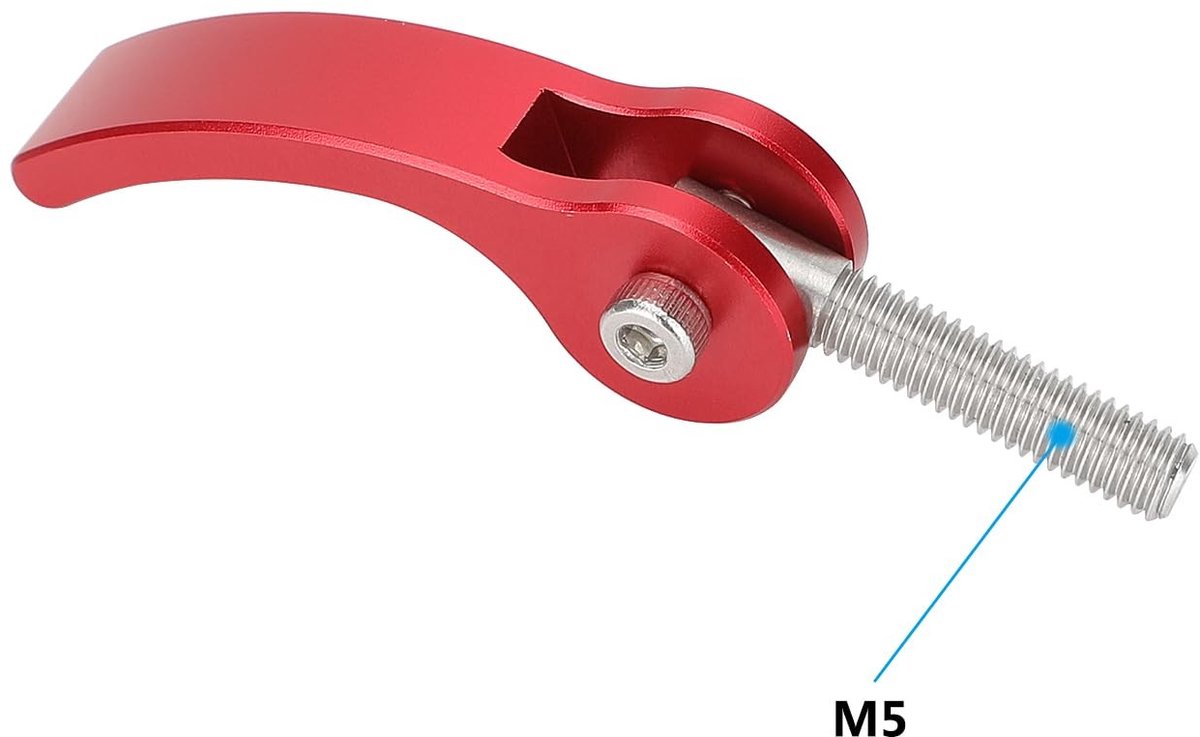 Dailygoods- Snelsluitvergrendelingshendel - M5 Schroef 19 mm - Aluminium/Roestvrij Staal - Blokkeerstang - Laag Profiel - Veilig en Snel Ontgrendelen - Vergrendelingsstang