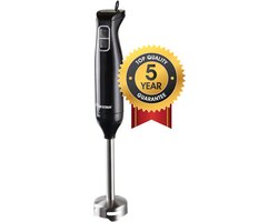 Bestron Staafmixer 250W - ASM250Z - 2 Snelheden - Afneembare staaf - Zwart - 5 jaar garantie