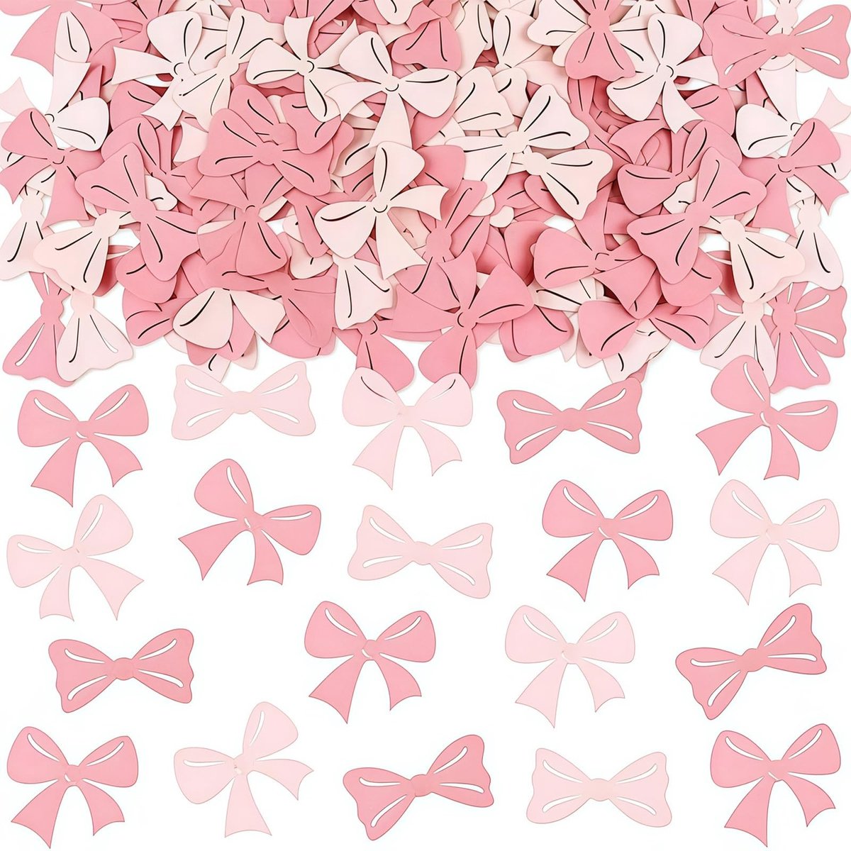 Dailygoods- Strikken 100 Stuks - Roze Feestdecoratie - Verjaardagsdecoratie - Bruiloft Versiering - Babyshower Decoratie - Tafeldecoratie