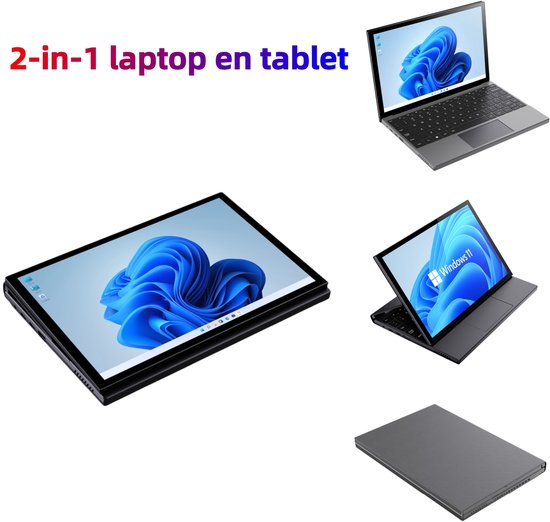 2-in-1 Laptop 10.95" Touchscreen, Intel Core i5-1240P, 16GB RAM (uitbreidbaar tot 32GB), 1TB SSD (tot 2TB), Gezichtsherkenning, Wi-Fi 6, Metal+Leerlook Behuizing, Draagbaar 1.25kg – Windows 11 - XYLORE - Hoofdafbeelding