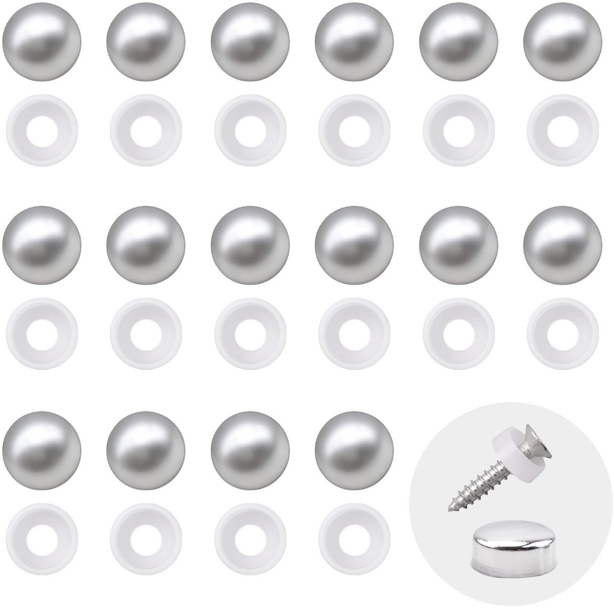 Dailygoods- Schroefdeksel 100 stuks - Plastic Schroefdoppen - Hoogwaardig Kunststof - Duurzaam - Hittebestendig - Handige Opbergdoos - Schroefdop