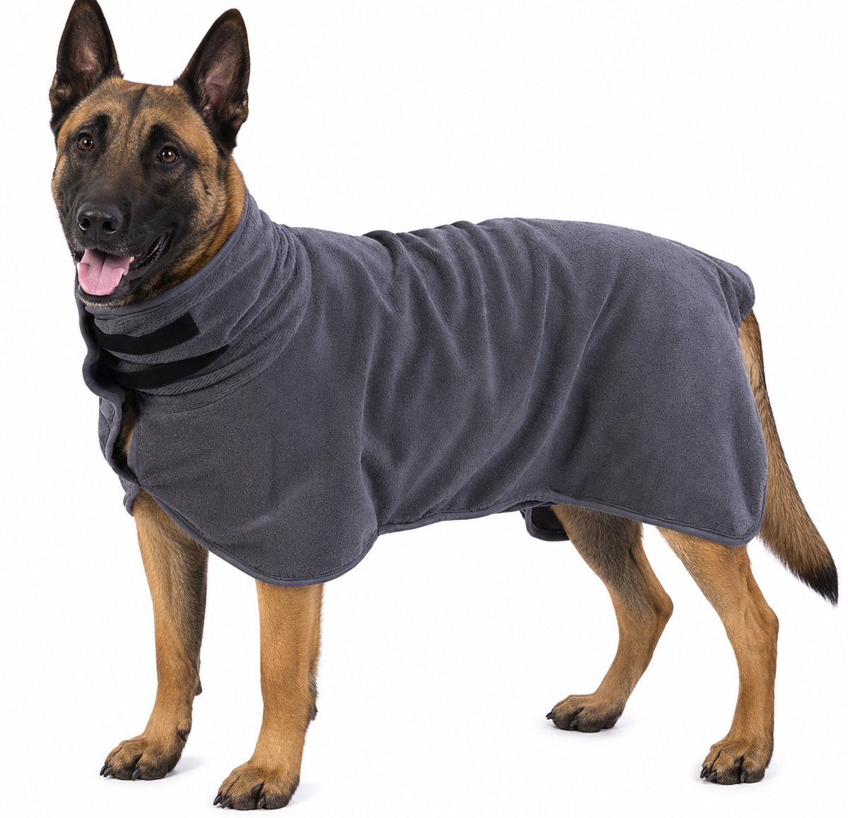 Ohpets® Hondenbadjas - Honden Badjas - XL (Ruglengte 70-80 cm) - Grijs