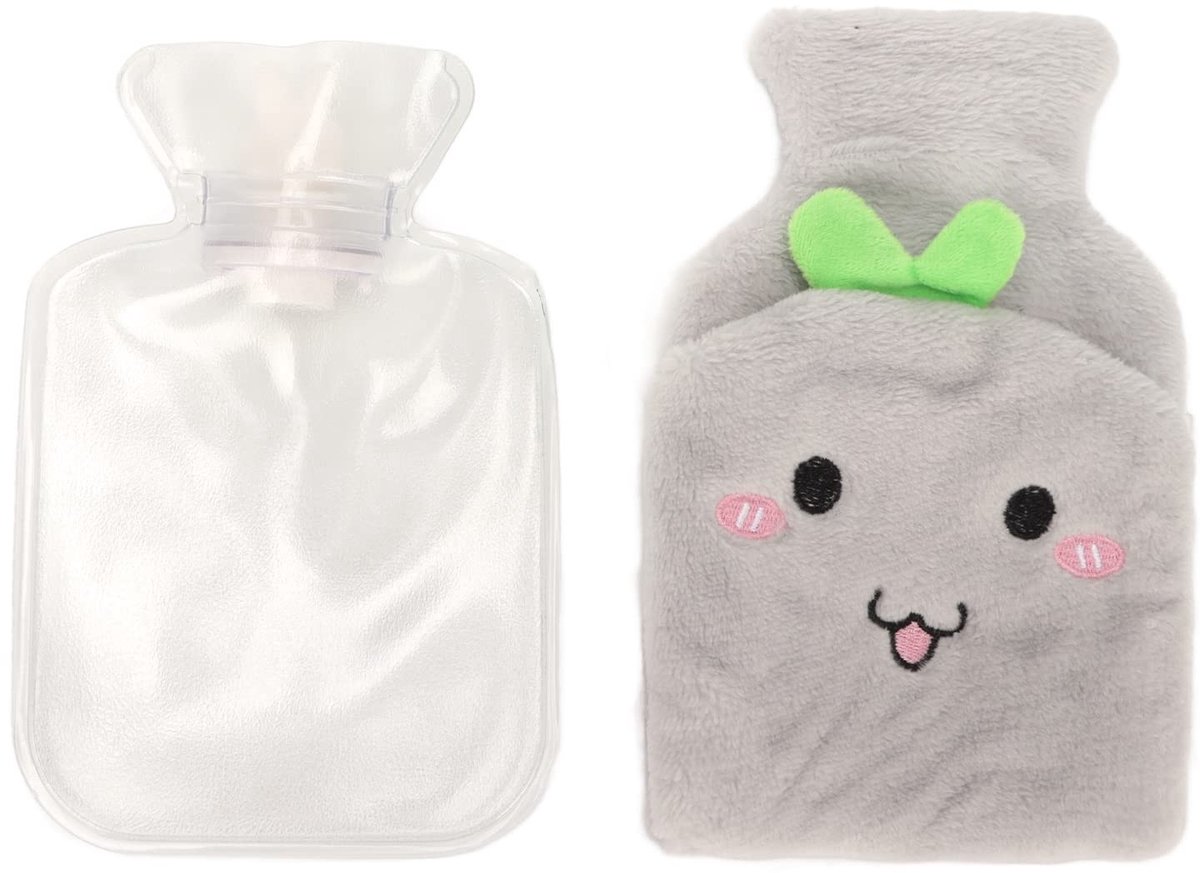Dailygoods- Warmwaterkruik met pluche hoes - Spatwaterdicht ontwerp - Brede lip - Spierpijnverlichting - Ontspanning - Veilig en gemakkelijk in gebruik - Warmwaterfles