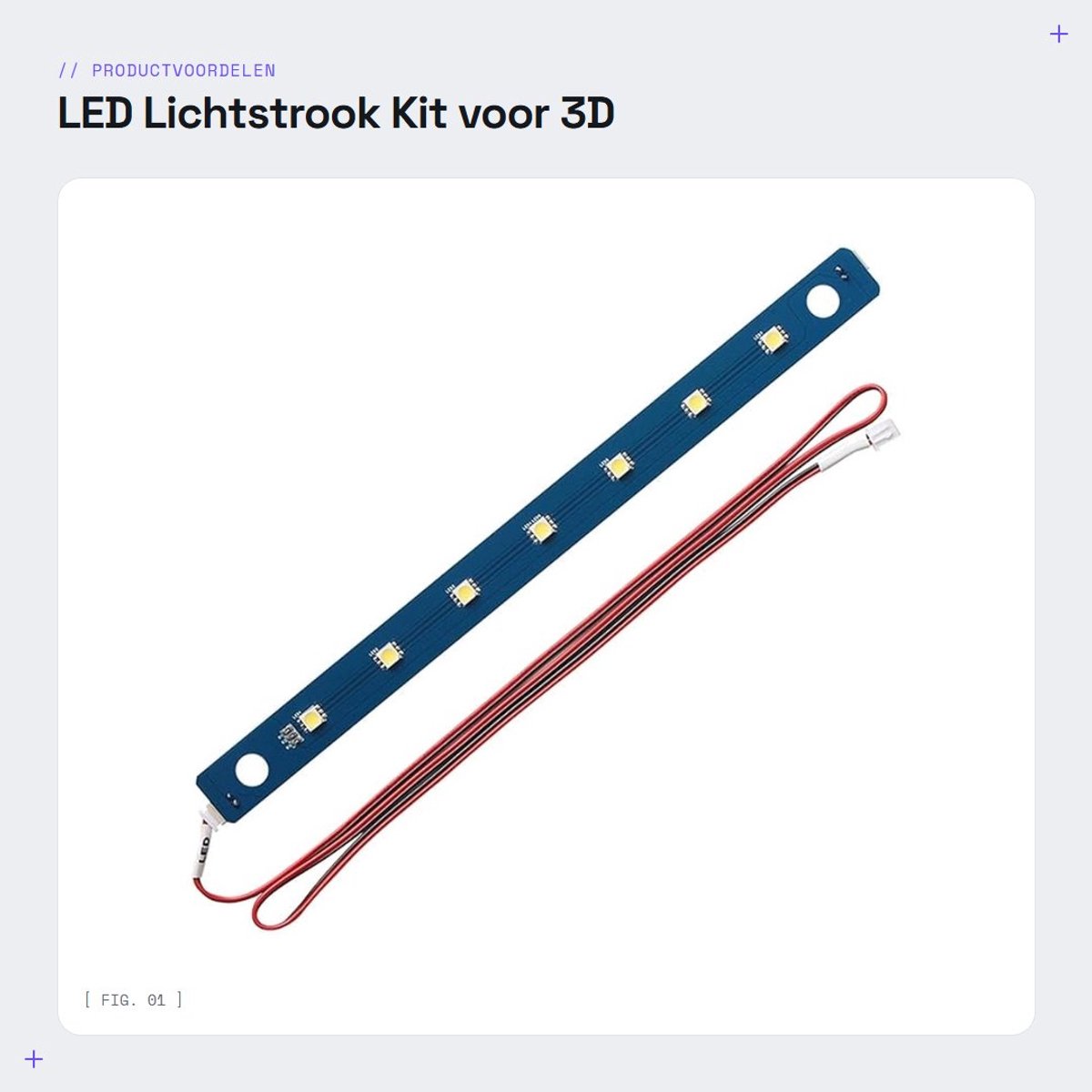 Dailygoods- Lichtstrookkit Hoge Helderheid - LED Verlichting - 3D Printer - Eenvoudige Installatie - 71,5 cm Verbindingskabel - Verbeterde Zichtbaarheid
