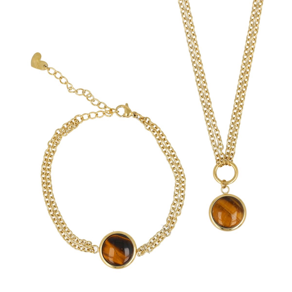 My Bendel - Sieraden Set met Tiger Eye - met Luxe Cadeauverpakking | Sieraden Voor Dames