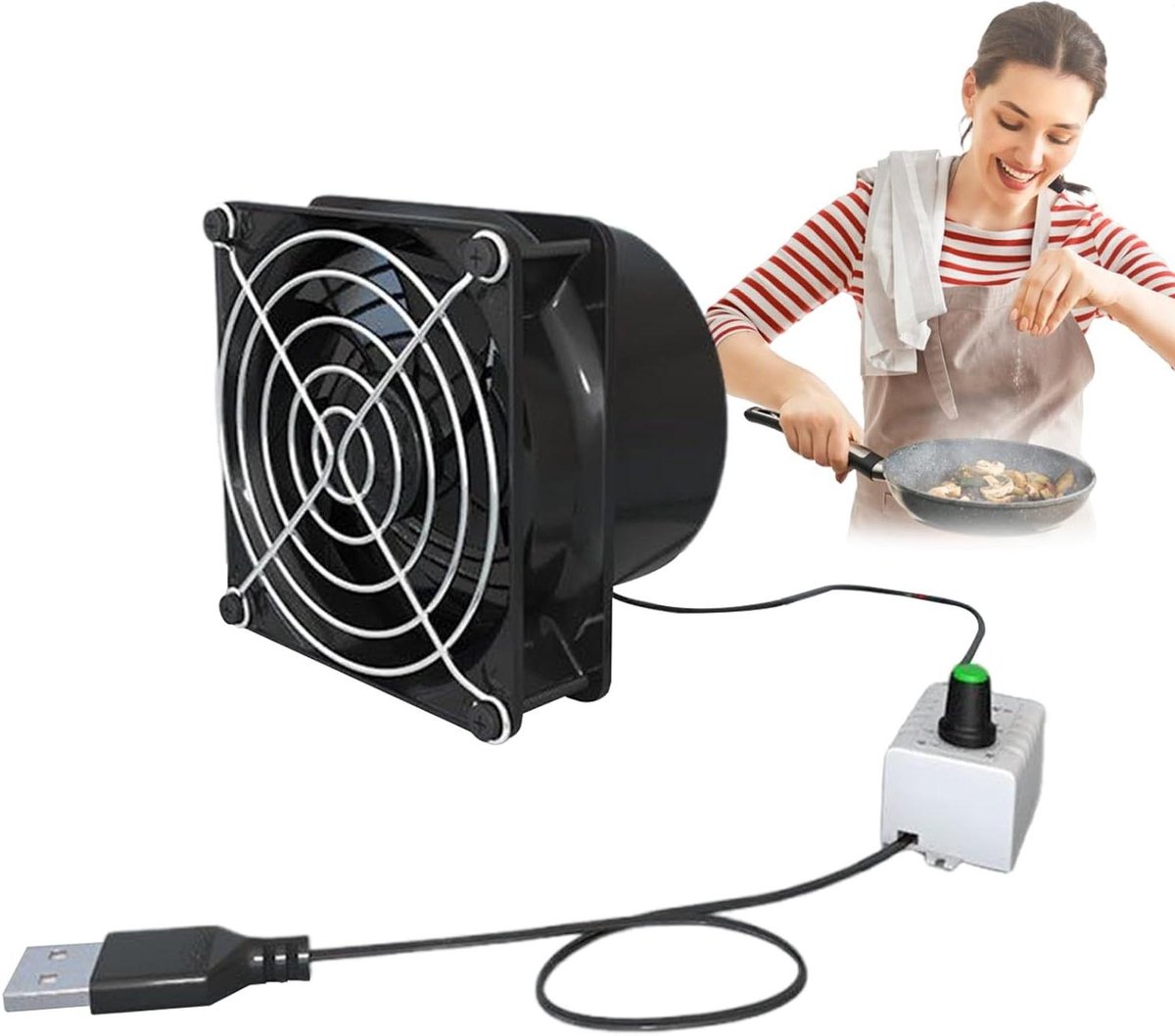 Afzuigventilator - Luchtverwijderaar - Luchtcirculatie Verbeteren - Koperen Motor - 80mm -