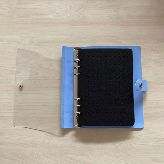 Pin Organisator Boek - Broche Album - Collectie Presenteren - 8 Pagina's Vilt - 23 x 18 cm - Blauw — afbeelding 3