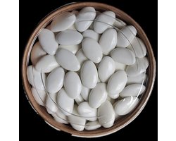 chocolade-dragees - wit - 800 gram doopsuiker - suikerboon - chocoladedragee - doopsuiker