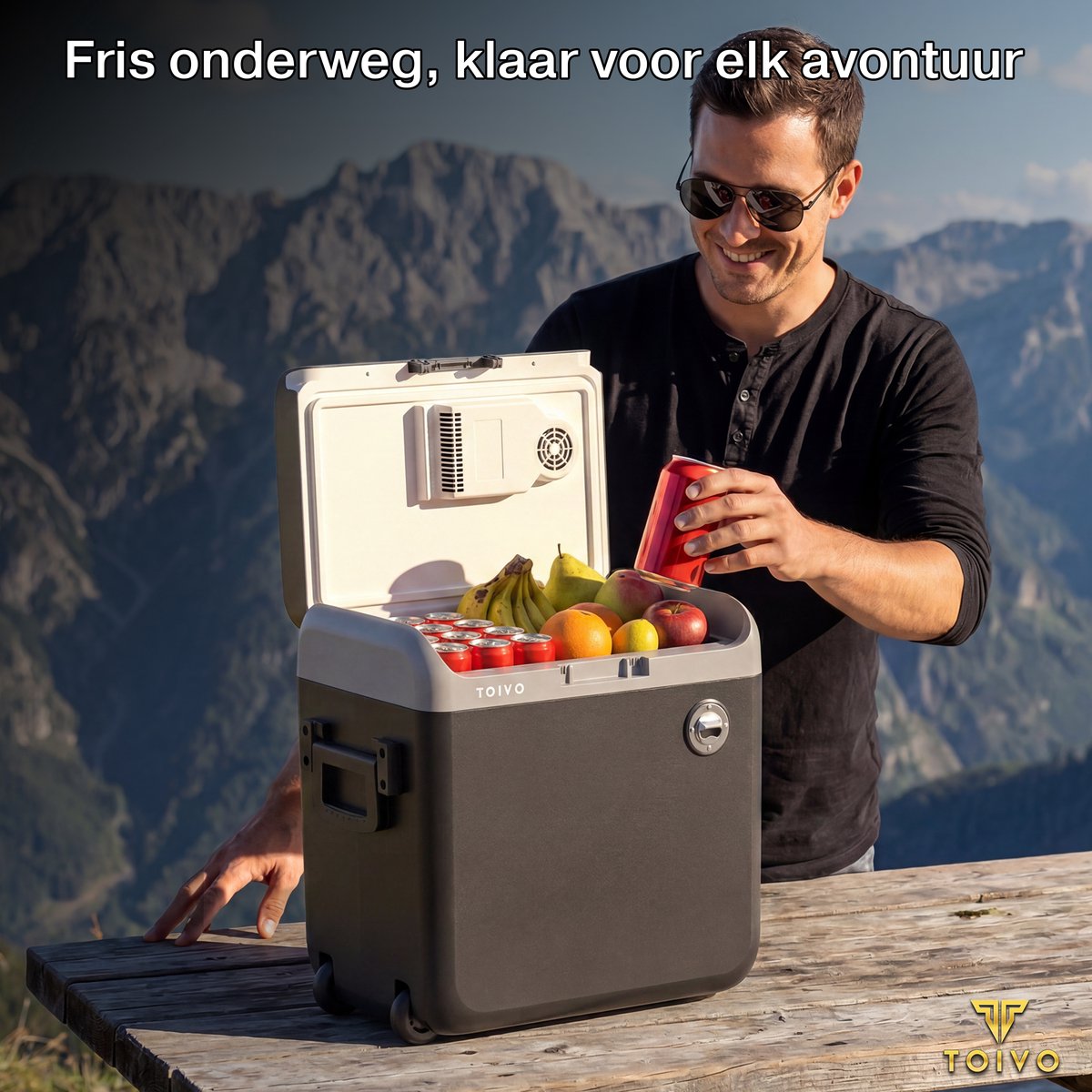Toivo Elektrische Koelbox - 40 Liter - 12V en 230 volt - Auto - Camping Koelkast - Koelen en Verwarmen - Frigobox - Zwart – foto 8
