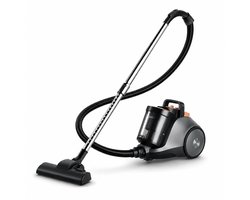 Swiss Haus® BVC2325 Stofzuiger Zonder Zak – Zakloos – 900W - Cycloon Technologie – HEPA Filter – 2.3L Stofreservoir – Krachtige Zuigkracht – Compact & Licht - Zwart/Goud