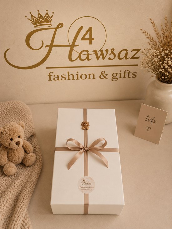 Hawsaz.nl kraamcadeau - Mijn Eerste Knuffel Konijn met Naam 40 cm - Babyshower - Gepersonaliseerde - Geboorteacdeau - Baby cadeau - Luxe cadeau van Hawsaz.nl — afbeelding 4