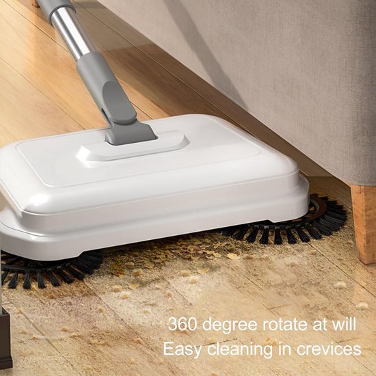 Handduwveegmachine - Opvouwbare veger - Vloeren schoonmaken - 2-in-1 nat en droog - 33 cm breed - Grijs — afbeelding 3
