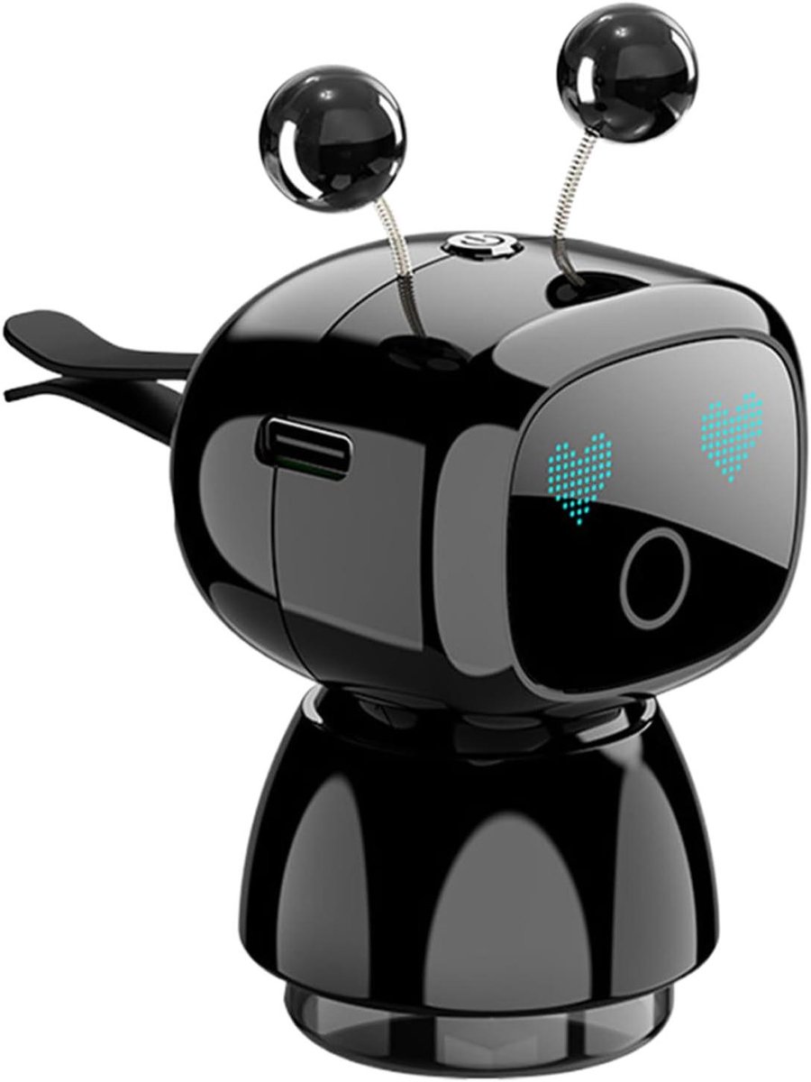 Auto Luchtverfrisser Clips - Robot Aromatherapie - Auto Interieur Opfrissen - Geavanceerde Vernevelingstechnologie - 6.5x6.5x13.5 cm - Wit
