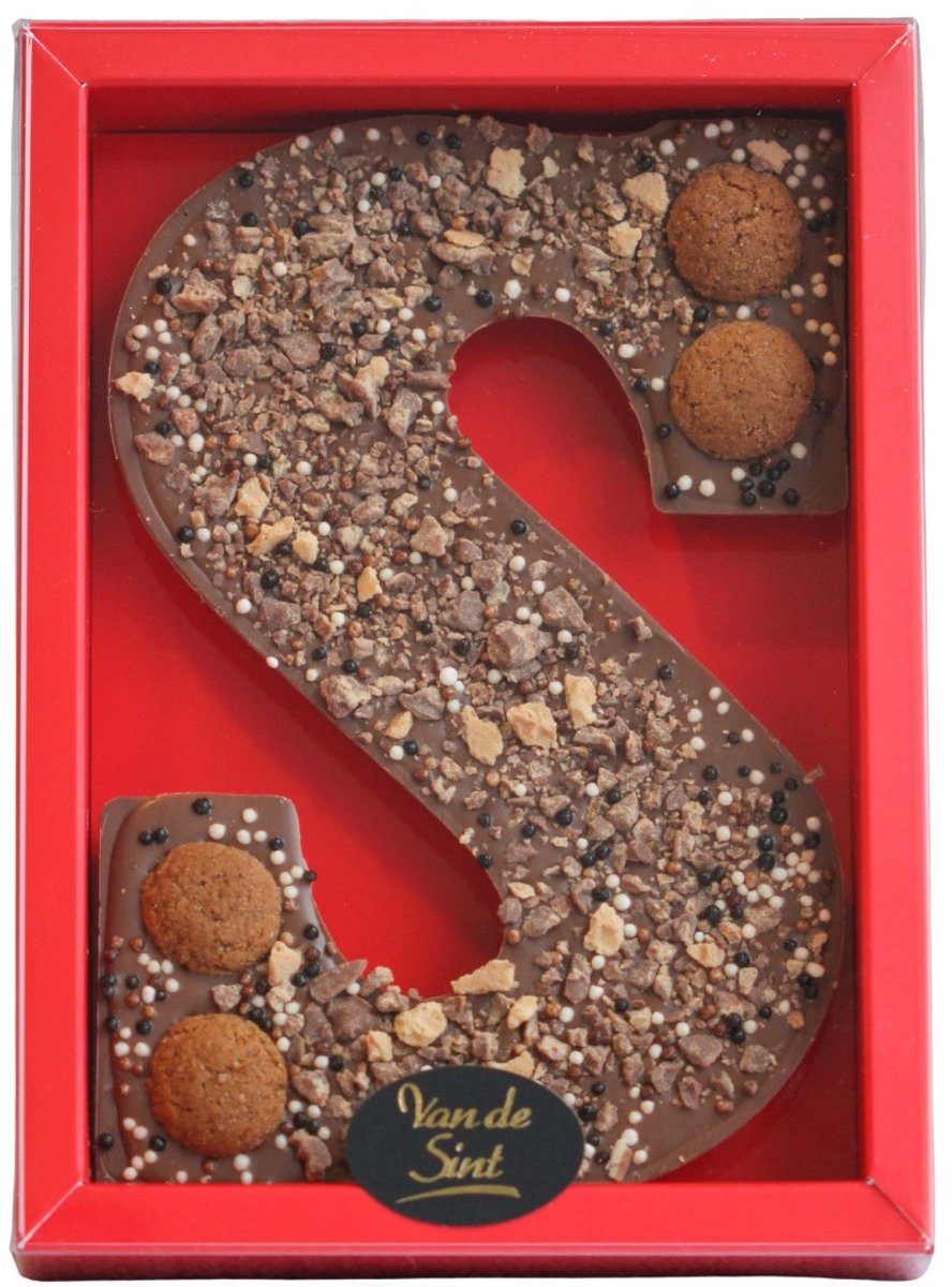 Lindy's Gevulde Chocoladeletter S - Cookies & Pepernoot - Melkchocolade - 200 gram