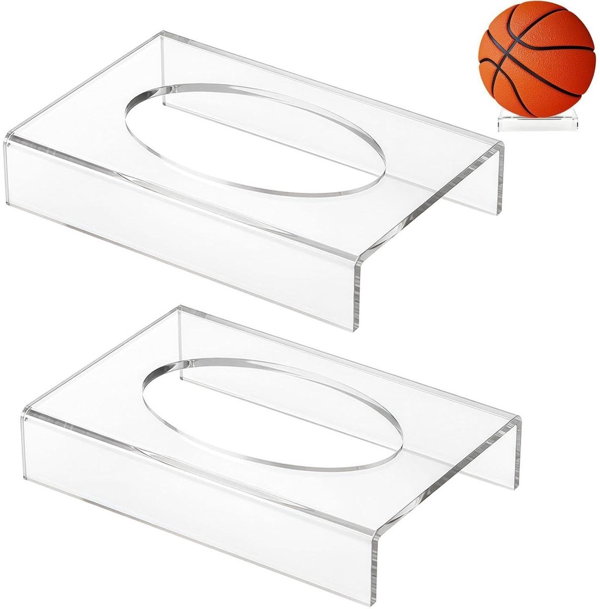 Voetbalstandaard Acryl - Balhouder Display - Sport Souvenirs Tonen - Transparant Modern Design - 2 Stuks - Transparant