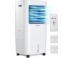 Luchtkoeler 10L – Mobiele Air Cooler met Afstandsbediening, Oscillatie & Timer – 3 Snelheden & Coolpacks