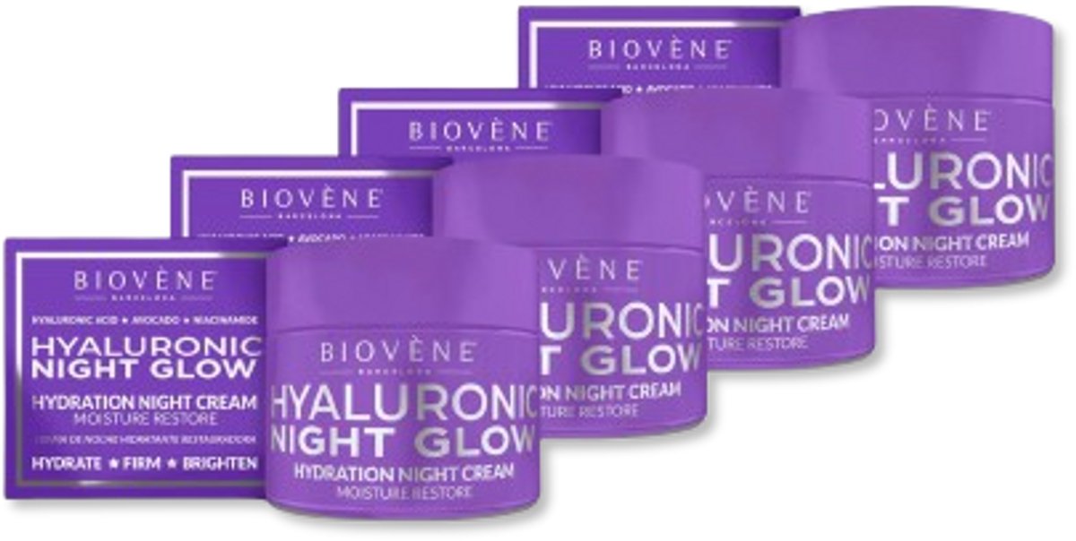 Biovene Nachtcreme Hyaluronic 4 pak Voordeel
