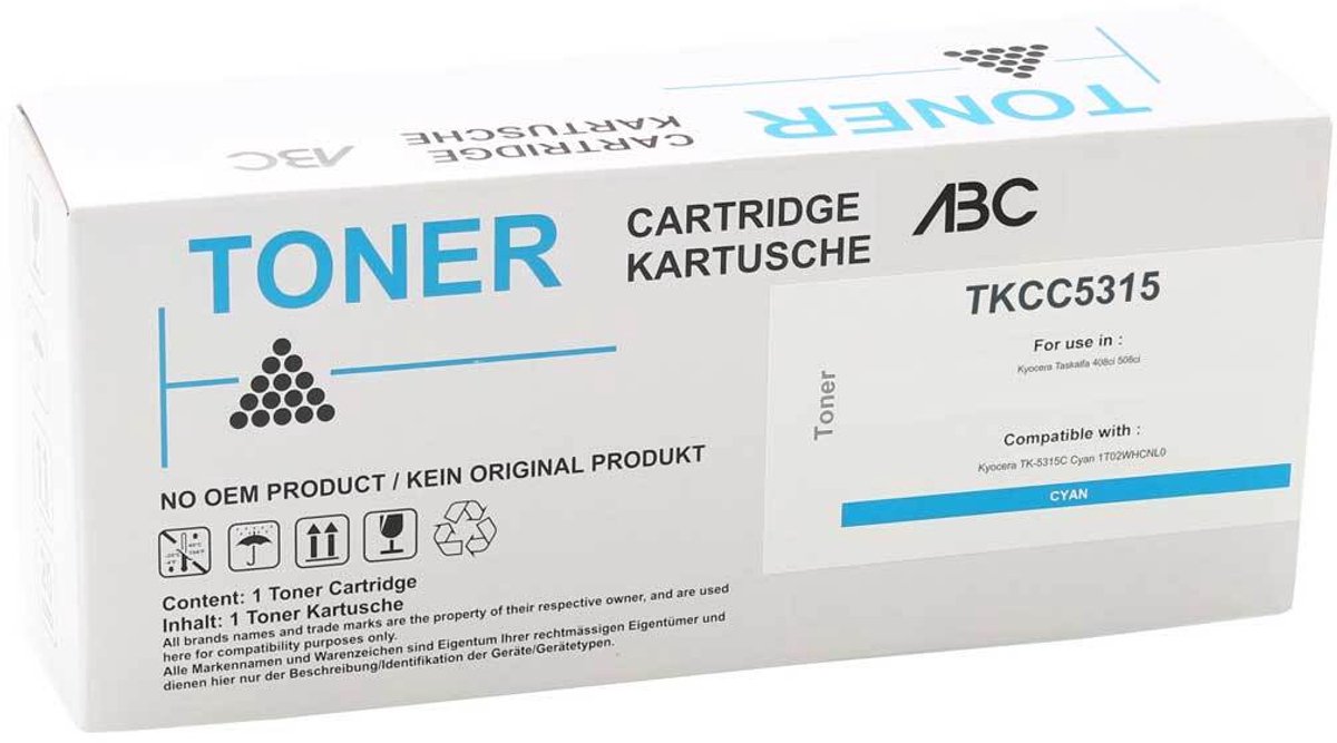ABC huismerk toner geschikt voor Kyocera TK5315 C cyan Taskalfa 408ci 508ci