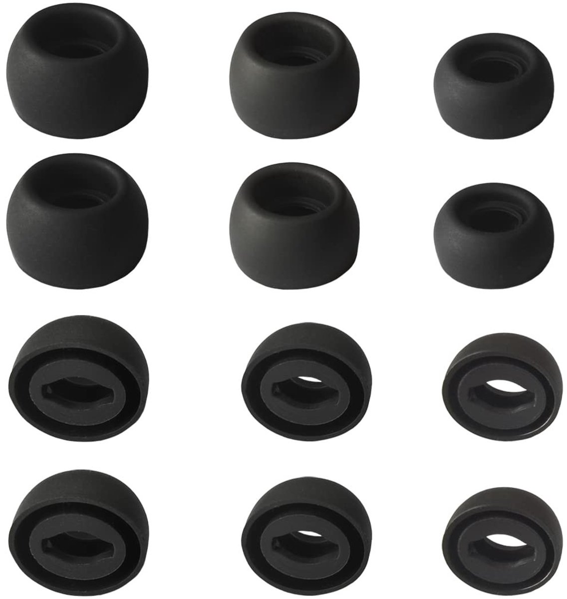 Dailygoods - Siliconen Oordopjes voor Galaxy Buds Pro - Vervangende Tips - 6 Paar - Zwart - Comfortabel en Duurzaam - Geschikt voor Galaxy Buds Pro