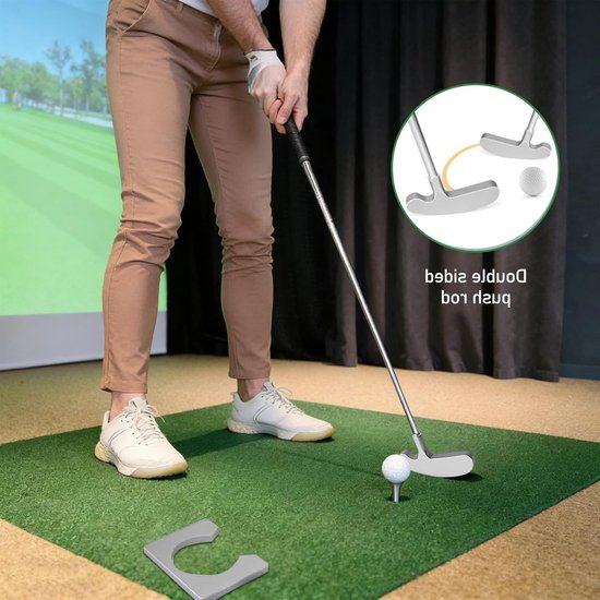 Complete Golf Putterset voor Thuis en Kantoor - Inclusief Putting Cup, Oefenrackets en Ballen voor Effectieve Golftraining — afbeelding 3