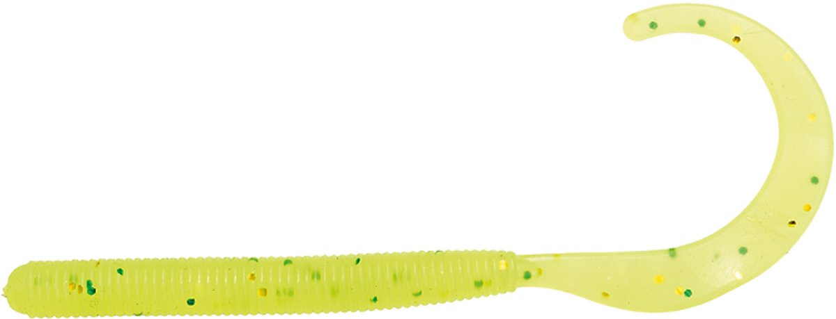 Albatros Slim twister 9 cm softbait voor baars en snoekbaars Yellow UV