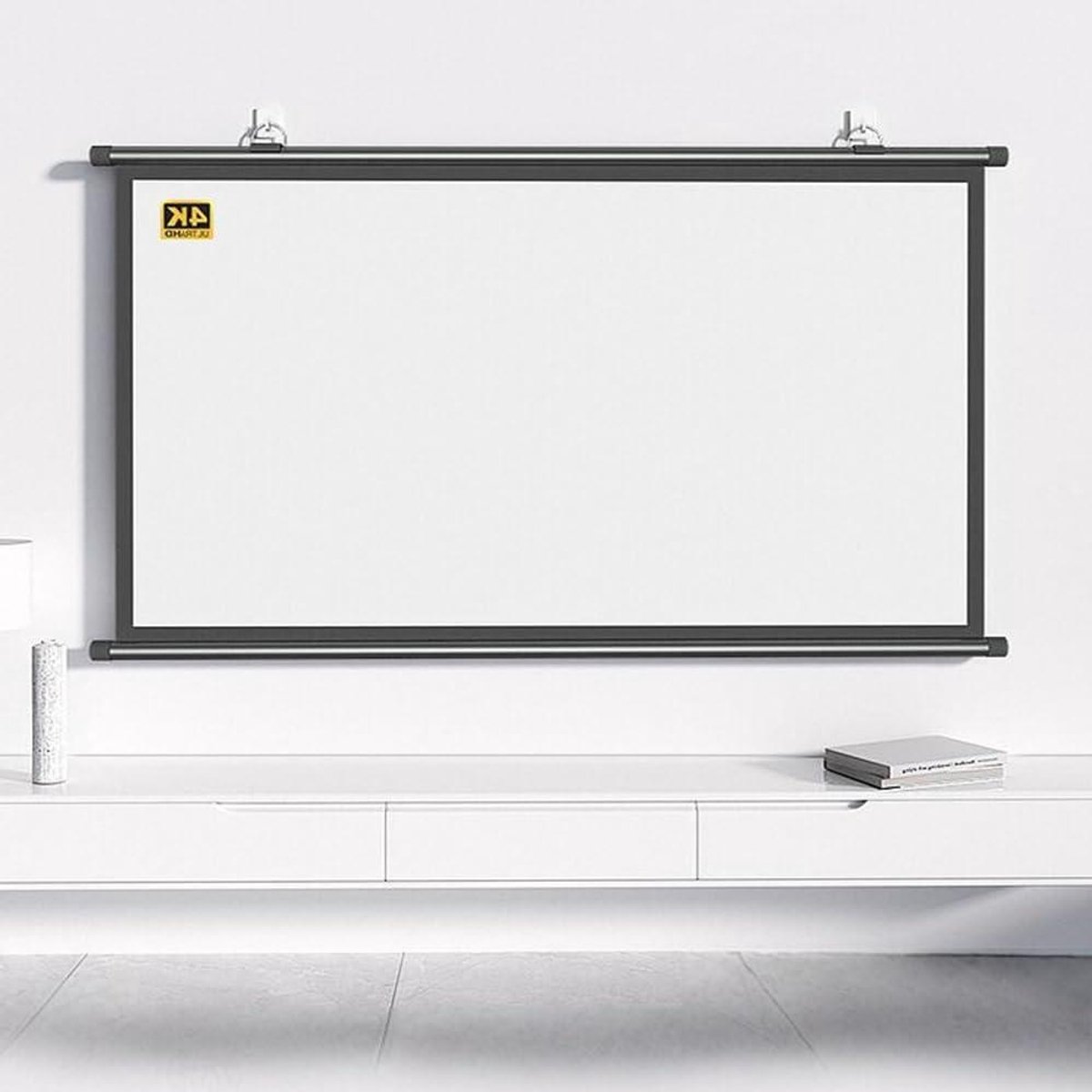 Projectiescherm - Beamer scherm - Thuisbioscoop creëren - Kreukvrij glasvezel - 30-72 inch 16:9 - Zwart