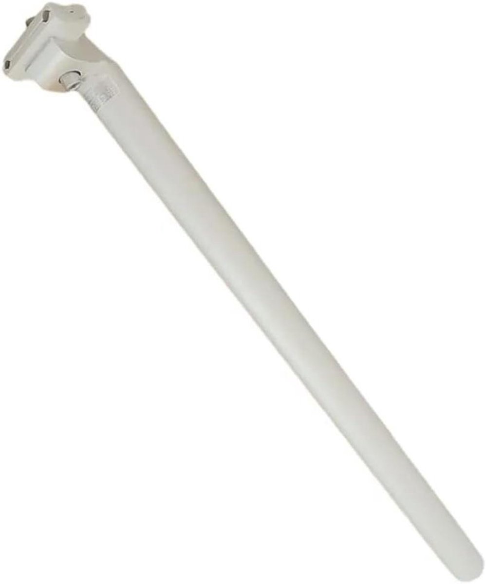 Fiets Zadelpen - Zadelpen Fiets - Comfortabel Fietsen - Sterke Aluminiumlegering - 30.4x500mm - Wit