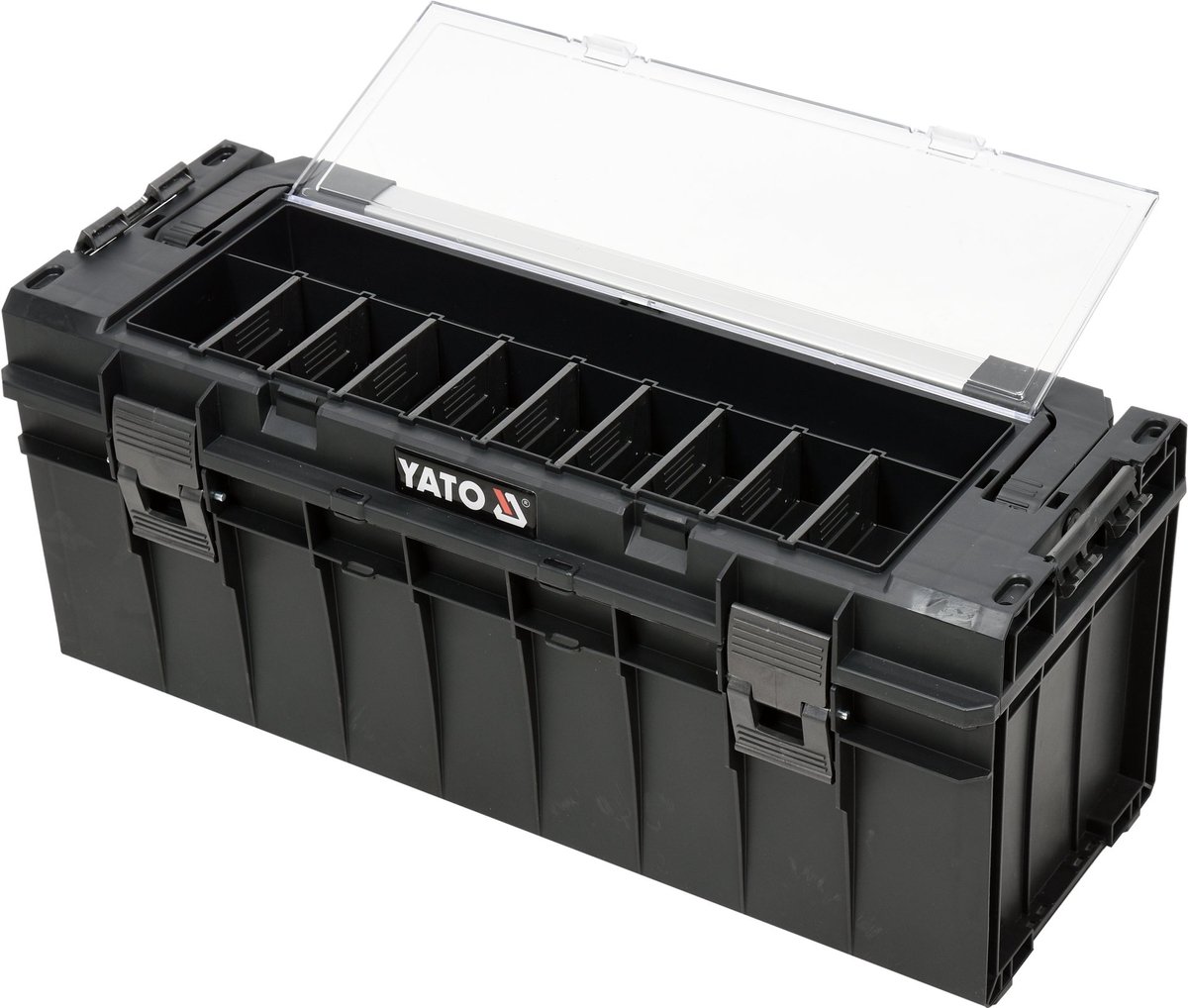Plastikowa skrzynka narzędziowa Yato z organizerem 650x270x272mm