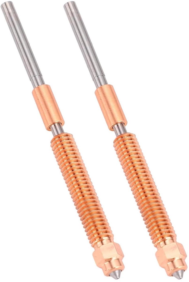 3D-printer Mondstuk - Hotend Geïntegreerd - Snel Wisselen - Volledig Metaal - 0.4 mm - Zilver