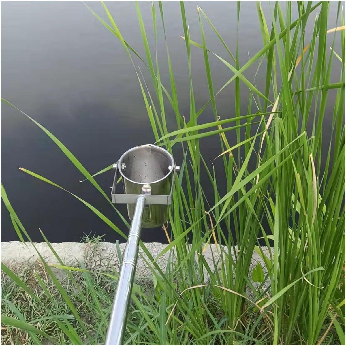 Waterbemonsteraar - Diepwater sampler - Kwaliteitsbewaking water - Telescopisch ontwerp - 500-1000ml - Zilver