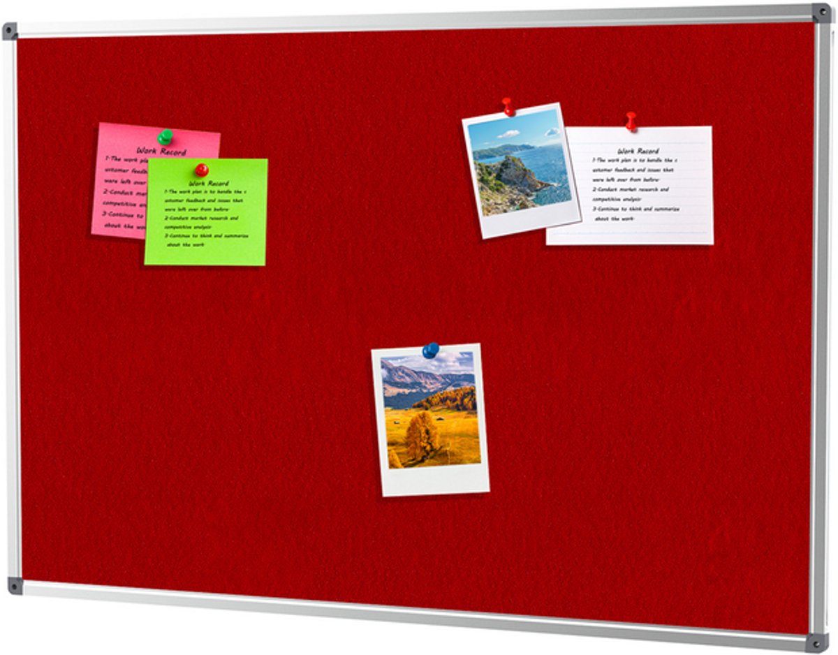 IVOL Prikbord vilt 100x150 cm - Rood